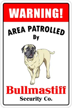 *Aluminij* Opozorilo Področju Patruljirajo Po Bullmastiff 8