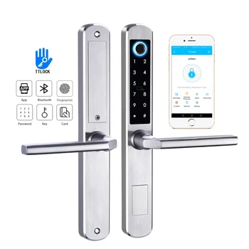 Biometrični čitalnik Prstnih Vrata Ključavnice, Elektronski Smart Zaklepanje Vrat, RFID Kartico Password Lock Za Aluminij Steklena Vrata Brezplačna dostava za Najboljše