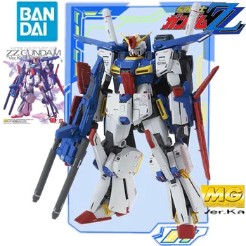 MG 1/100 Bandai Gundam Model Komplet Anime Slika MSZ-010S ZZ GUNDAM Nastavite Resnično Gunpla Model Akcijskega Igrača Slika Igrače za Otroke